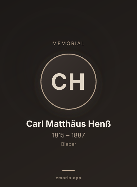 Memorial portrait of Carl Matthäus Henß