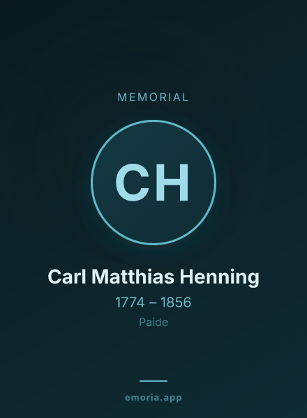 Memorial portrait of Carl Matthias Henning