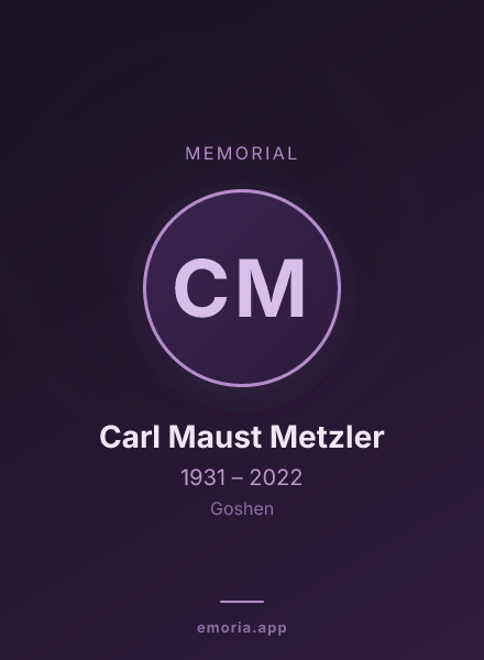 Memorial portrait of Carl Maust Metzler