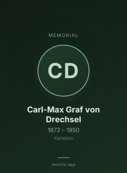 Memorial portrait of Carl-Max Graf von Drechsel
