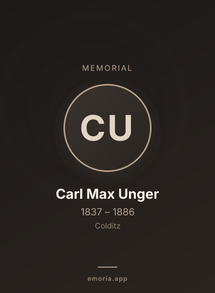 Memorial portrait of Carl Max Unger