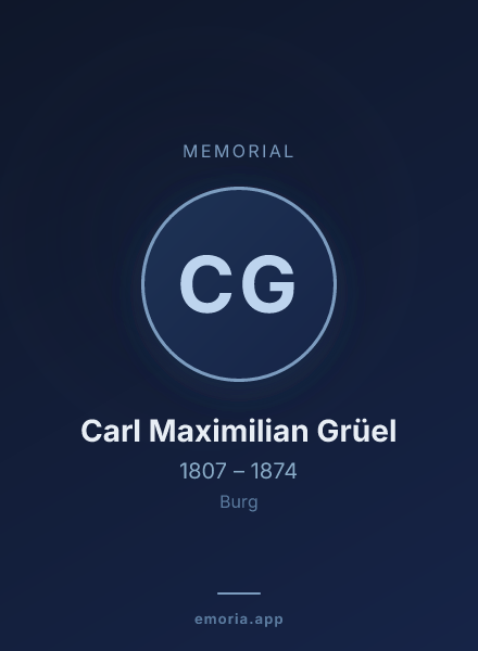 Memorial portrait of Carl Maximilian Grüel