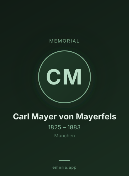 Memorial portrait of Carl Mayer von Mayerfels