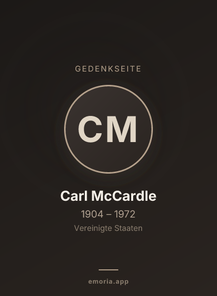 Gedenkportrait von Carl McCardle