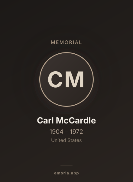 Memorial portrait of Carl McCardle