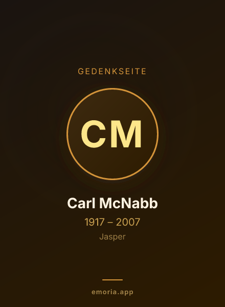 Gedenkportrait von Carl McNabb