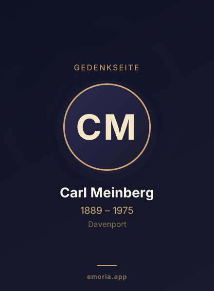 Gedenkportrait von Carl Meinberg