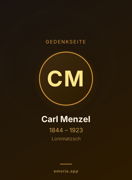 Gedenkportrait von Carl Menzel