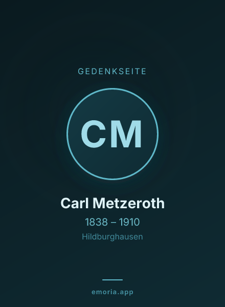 Gedenkportrait von Carl Metzeroth