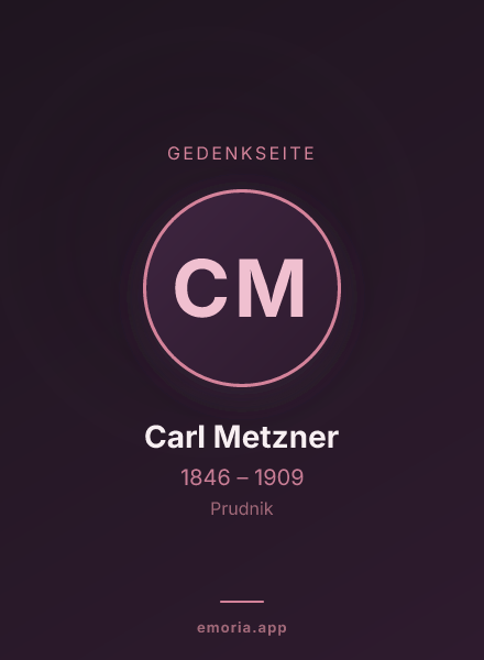Gedenkportrait von Carl Metzner