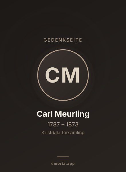 Gedenkportrait von Carl Meurling