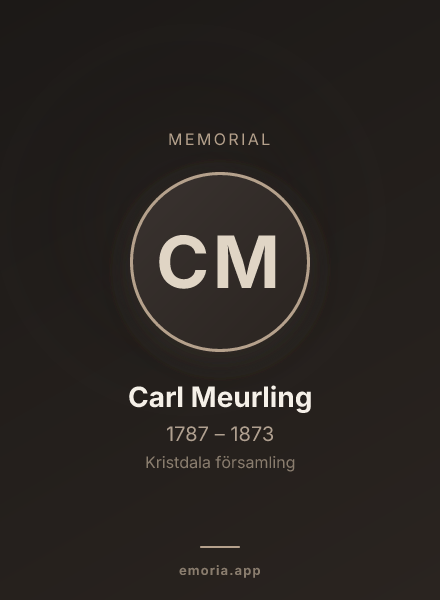 Memorial portrait of Carl Meurling