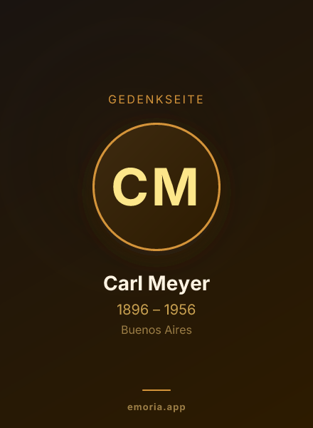 Gedenkportrait von Carl Meyer