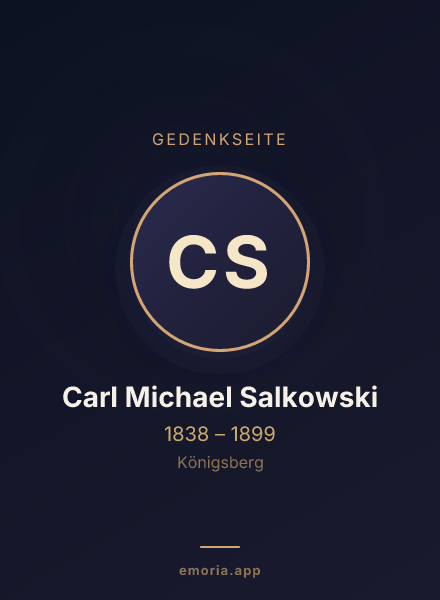 Gedenkportrait von Carl Michael Salkowski