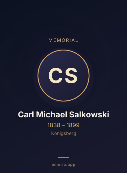 Memorial portrait of Carl Michael Salkowski