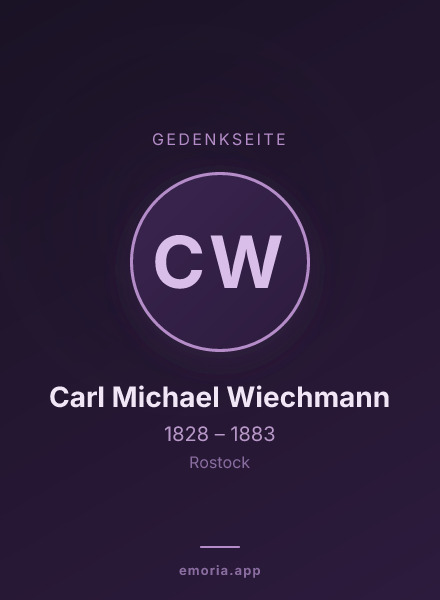 Gedenkportrait von Carl Michael Wiechmann