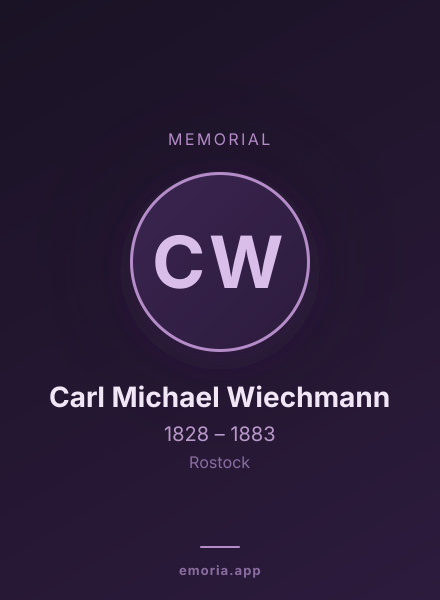 Memorial portrait of Carl Michael Wiechmann