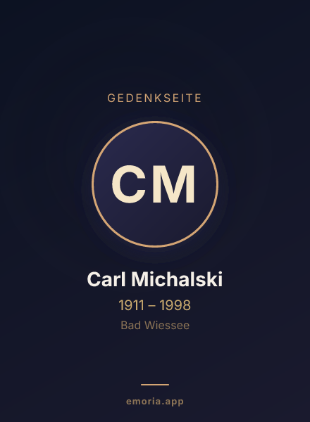 Gedenkportrait von Carl Michalski