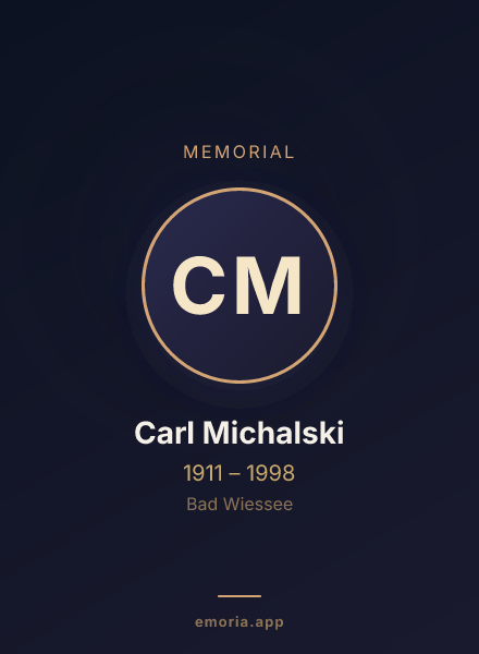 Memorial portrait of Carl Michalski
