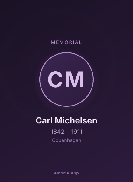 Memorial portrait of Carl Michelsen