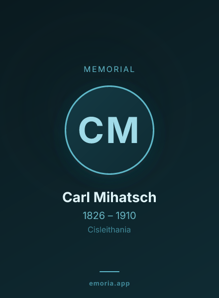 Memorial portrait of Carl Mihatsch