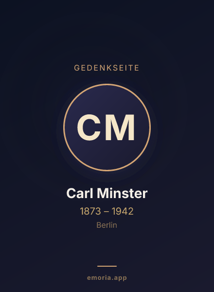 Gedenkportrait von Carl Minster