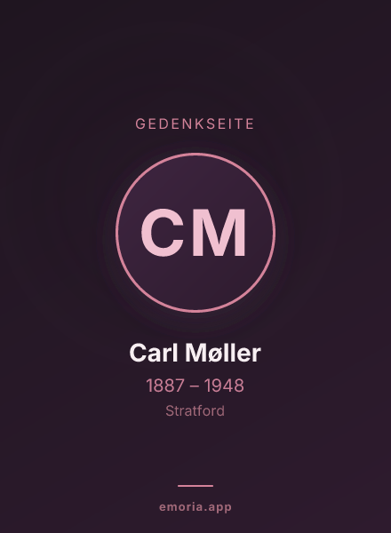 Gedenkportrait von Carl Møller