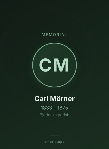 Memorial portrait of Carl Mörner