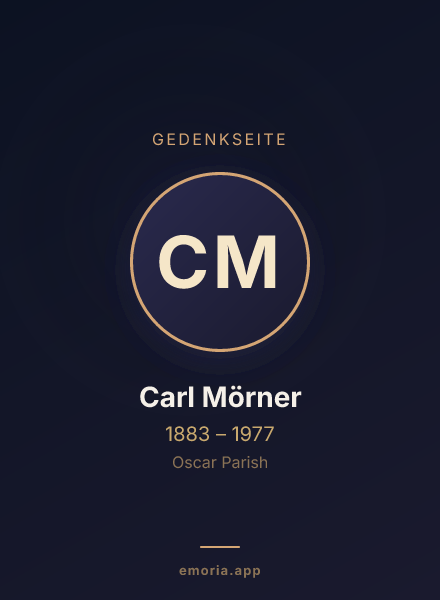 Gedenkportrait von Carl Mörner
