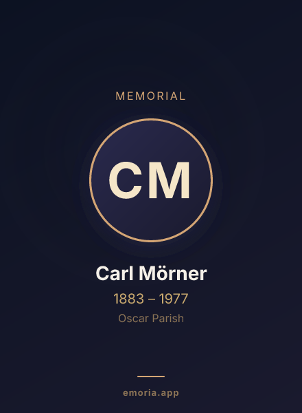 Memorial portrait of Carl Mörner