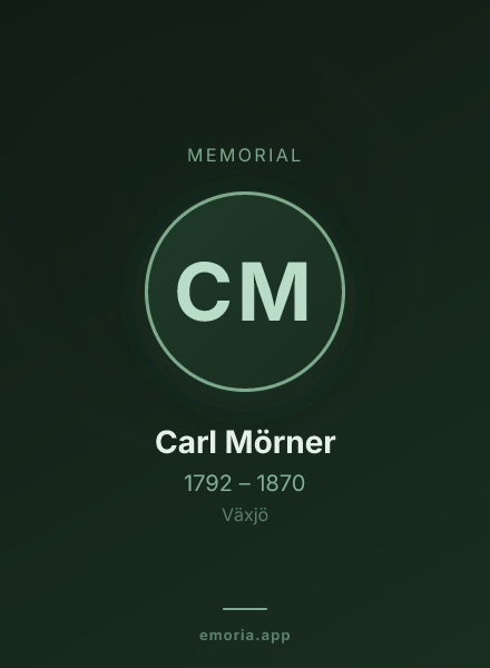 Memorial portrait of Carl Mörner