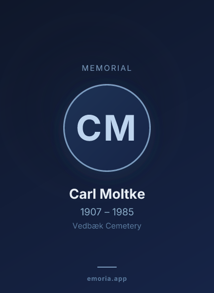 Memorial portrait of Carl Moltke