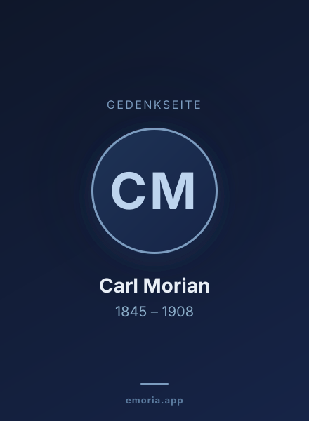 Gedenkportrait von Carl Morian
