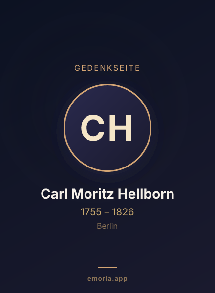 Gedenkportrait von Carl Moritz Hellborn