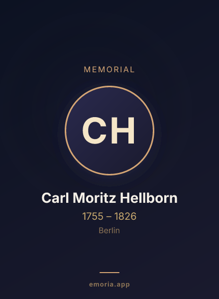 Memorial portrait of Carl Moritz Hellborn