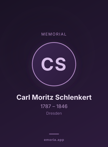 Memorial portrait of Carl Moritz Schlenkert