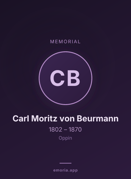 Memorial portrait of Carl Moritz von Beurmann
