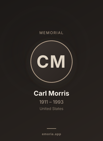 Memorial portrait of Carl Morris