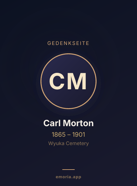 Gedenkportrait von Carl Morton