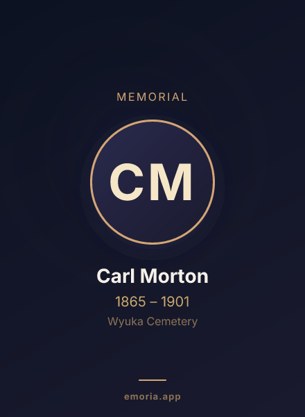 Memorial portrait of Carl Morton