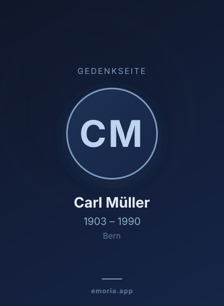 Gedenkportrait von Carl Müller
