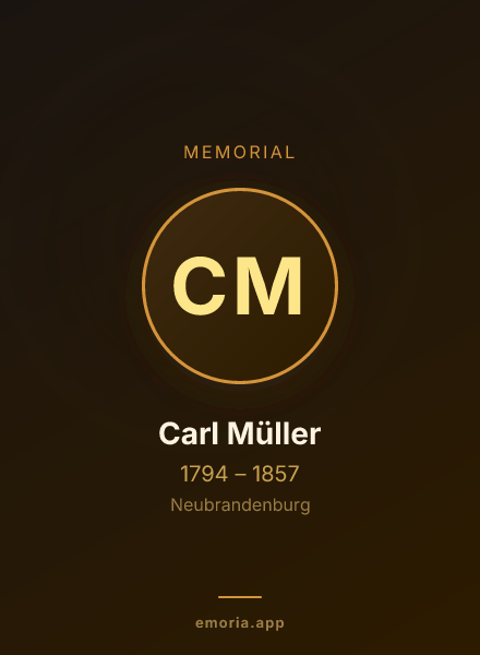 Memorial portrait of Carl Müller