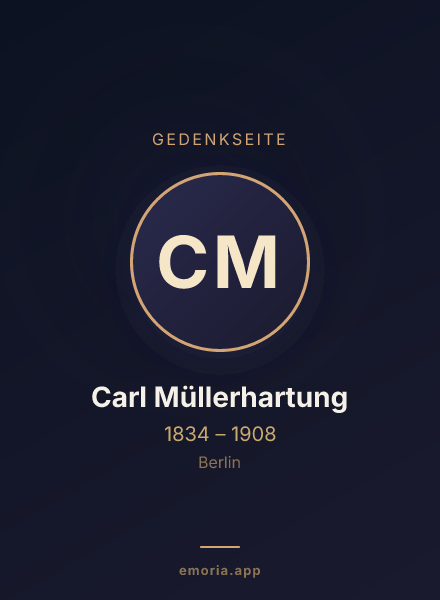 Gedenkportrait von Carl Müllerhartung