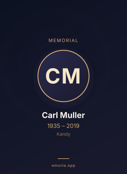 Memorial portrait of Carl Muller
