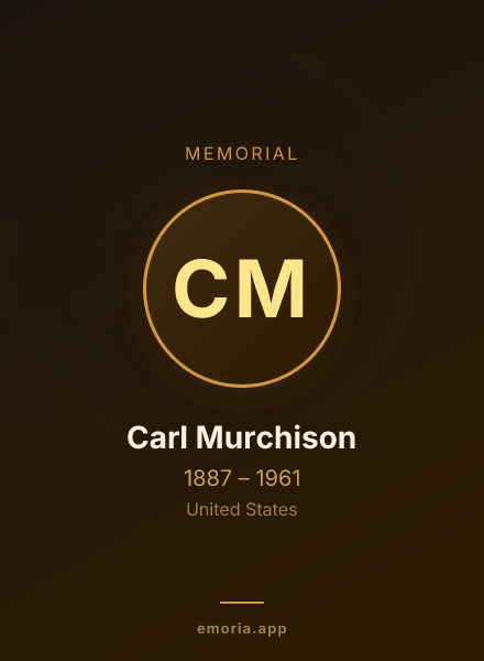Memorial portrait of Carl Murchison