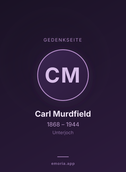 Gedenkportrait von Carl Murdfield