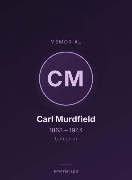 Memorial portrait of Carl Murdfield
