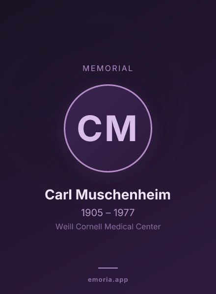 Memorial portrait of Carl Muschenheim