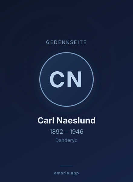 Gedenkportrait von Carl Naeslund