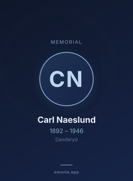 Memorial portrait of Carl Naeslund
